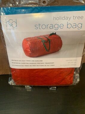 Honey-Can-Do Red Holiday Tree Storage Bag - Protective Garland & Tree Carrier
